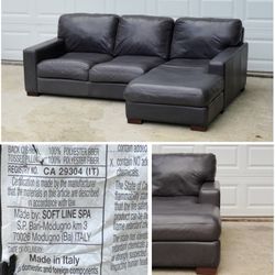 Italian Leather Sectional – SOFT LINE SPA