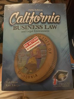 Fifth Edition California Buisness Law And Legal Environment Book