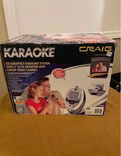 Craig CD+ Graphics Karaoke System w/ 5" Monitor & Video Camera CG8400 BRAND NEW