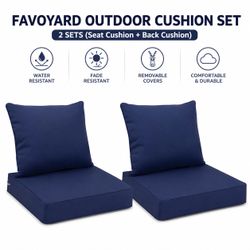 Outdoor Patio Cushions (2 Sets) – New in Box