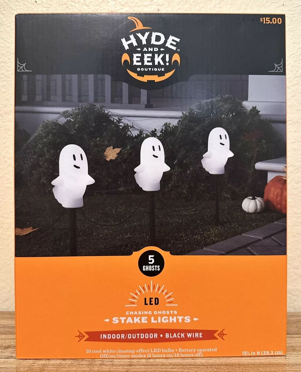 Target Halloween Hyde and Eek 5 Chasing Ghost Stake Lights Pathway Markers $15