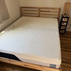 Queen Bed Frame And Memory Foam Mattress 