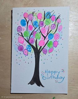 Christmas and Birthday Cards. Hand-painted