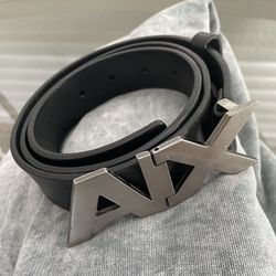 Armani Exchange Belt 34” Great Condition Real Genuine Leather Meet By Sam’s Town 