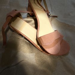 Pink Low Heels Sandals 