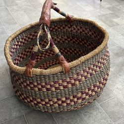 African Bolga Basket. 16 Inches Diameter X 10 Inches Deep In San Francisco.