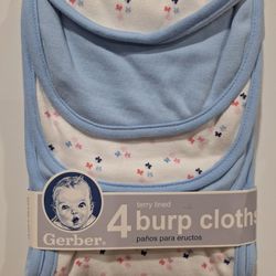 4 Burp Cloths 