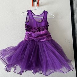 Weissman XTRA SMALL CHILD Purple GET YOUR SPARKLE ON Jazz Dance Costume 