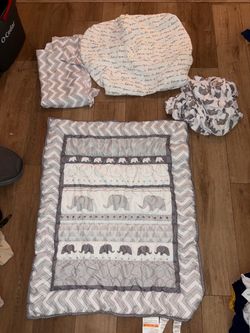 Baby Crib Bedding Set Elephant Theme