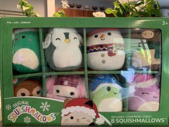 Squishmallow NEW! Original Squishmallows Holiday Winter Collection Ornament Set,