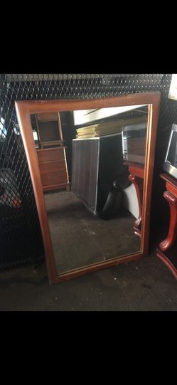 Cherry Wood Framed Mirror