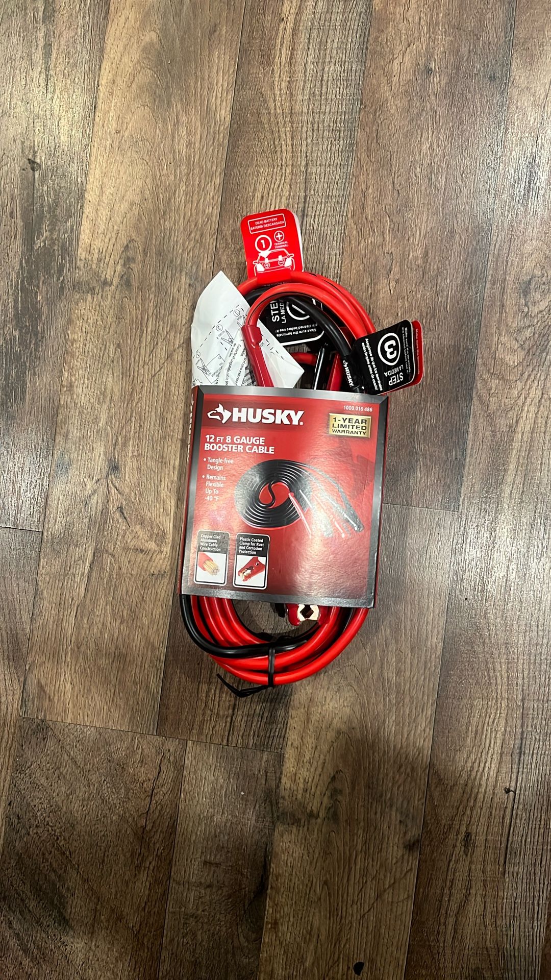 Husky 12ft 8 GAUGE JUMPER CABLES (BRAND NEW)