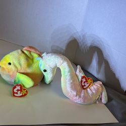 TY  Coral The Fish  1997 & Neon Sea Horse 1999 