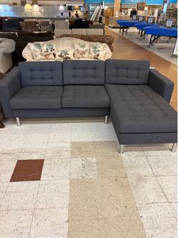 Dark Gray L-Shaped Couch