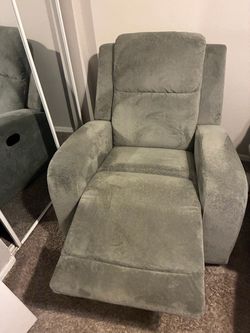 Gray Fabric Recliner Chair