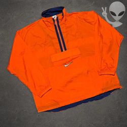 Vintage Nike Center Swoosh Anorak Windbreaker Jacket Mens L