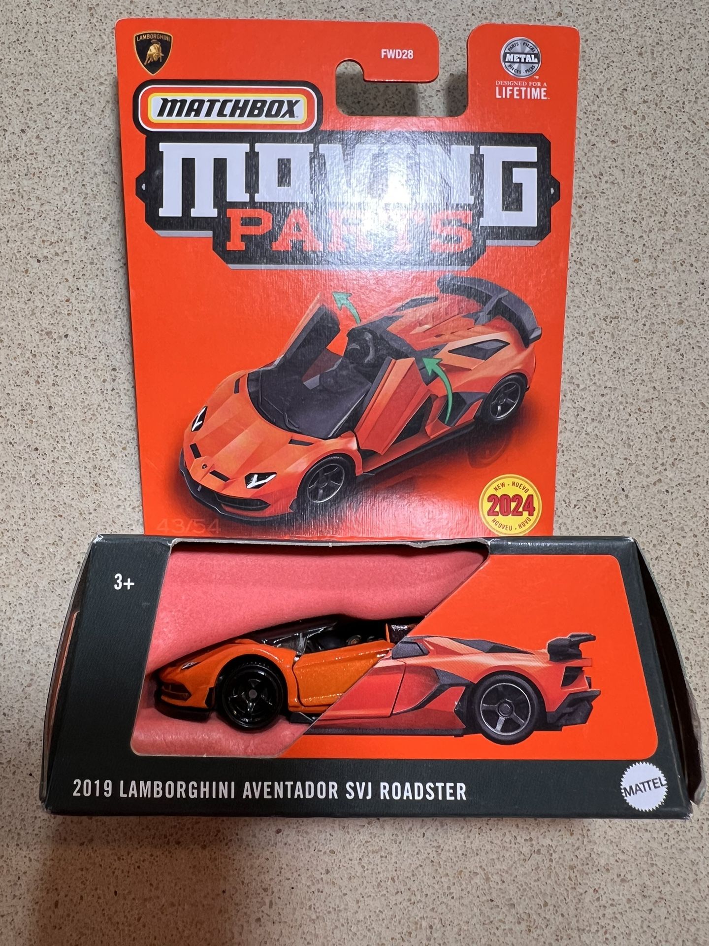 matchbox moving parts - 2019 Lamborghini Aventador SVJ Roadster