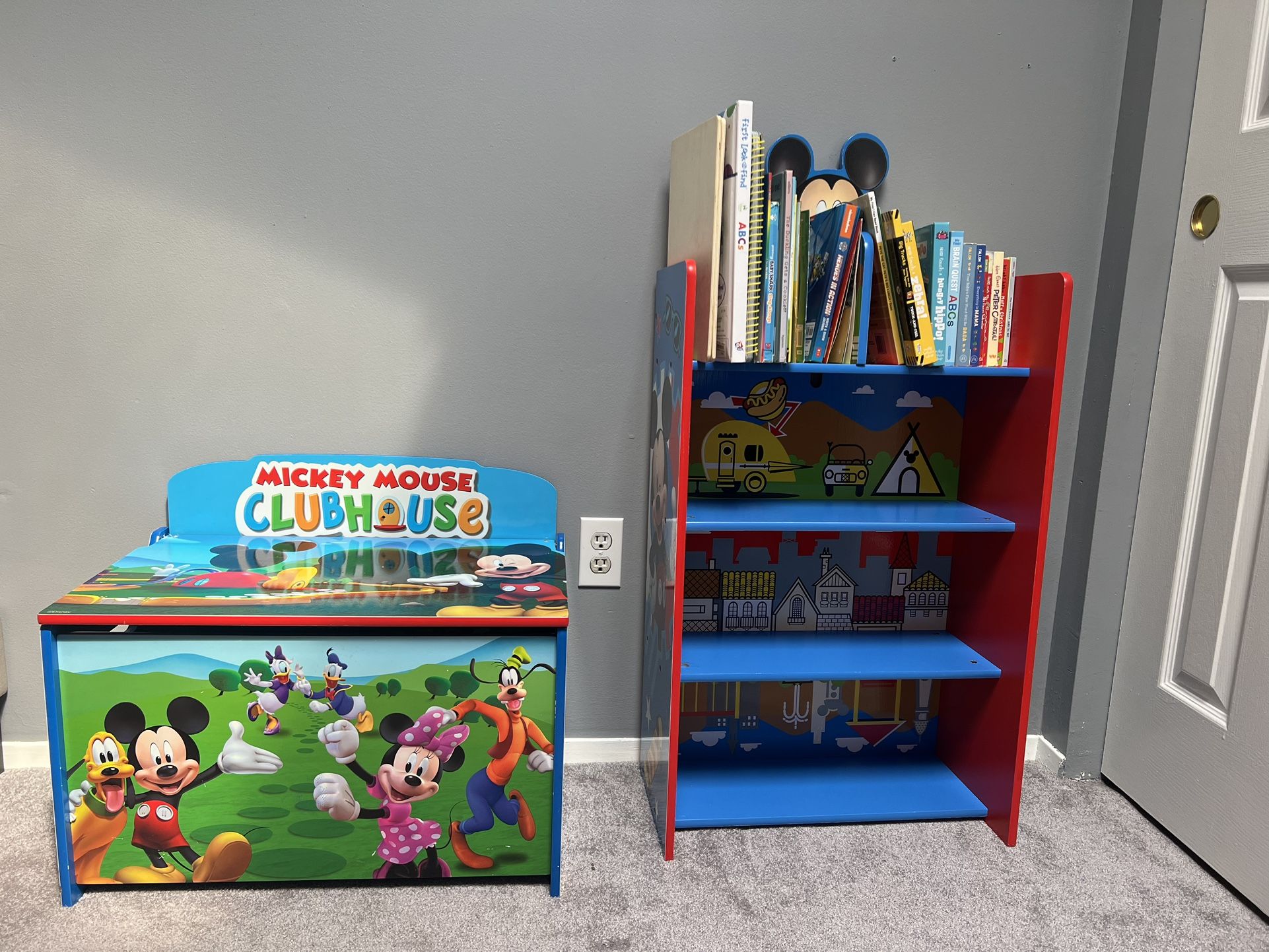 Mickey Mouse Toy Storage And Bookshelf 