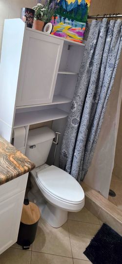 Toilet storage bathroom cabinet