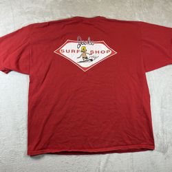 vintage jacks surf shop shirt Men’s Size 2XL red  surfboards 90s y2k #1952