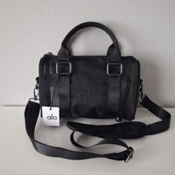 Alo Black Mini Sheer Duffle Bag