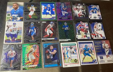 18 card New York Giants Lot Tyrone Tracy Jr. Daniel Jones Theo Johnson Rc Eli Manning 2024 Prizm Elite Chronicles Tommy Devito Sterling Shepard Darius