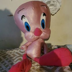 Pink Tweety Bird Stuffed Animal