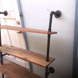 Industrial/Steam punk pipe shelf unit