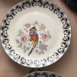 Bird Plate And Floral Sm Plate