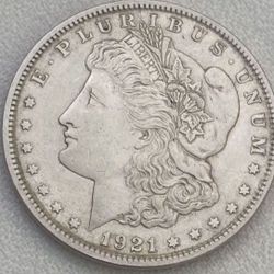 $1 1921 Morgan Dollar, Coin USA 