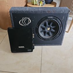 Subwoofer 10" Kicker With Amplifier Ssl Evolution 1500 Watts 