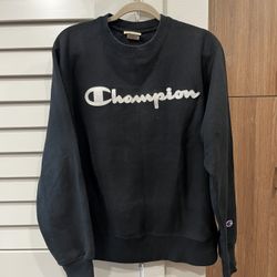 [Champion] Black Sweatshirt Mens M