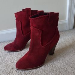 Karl Lagerfeld Paris Provence red suede boots