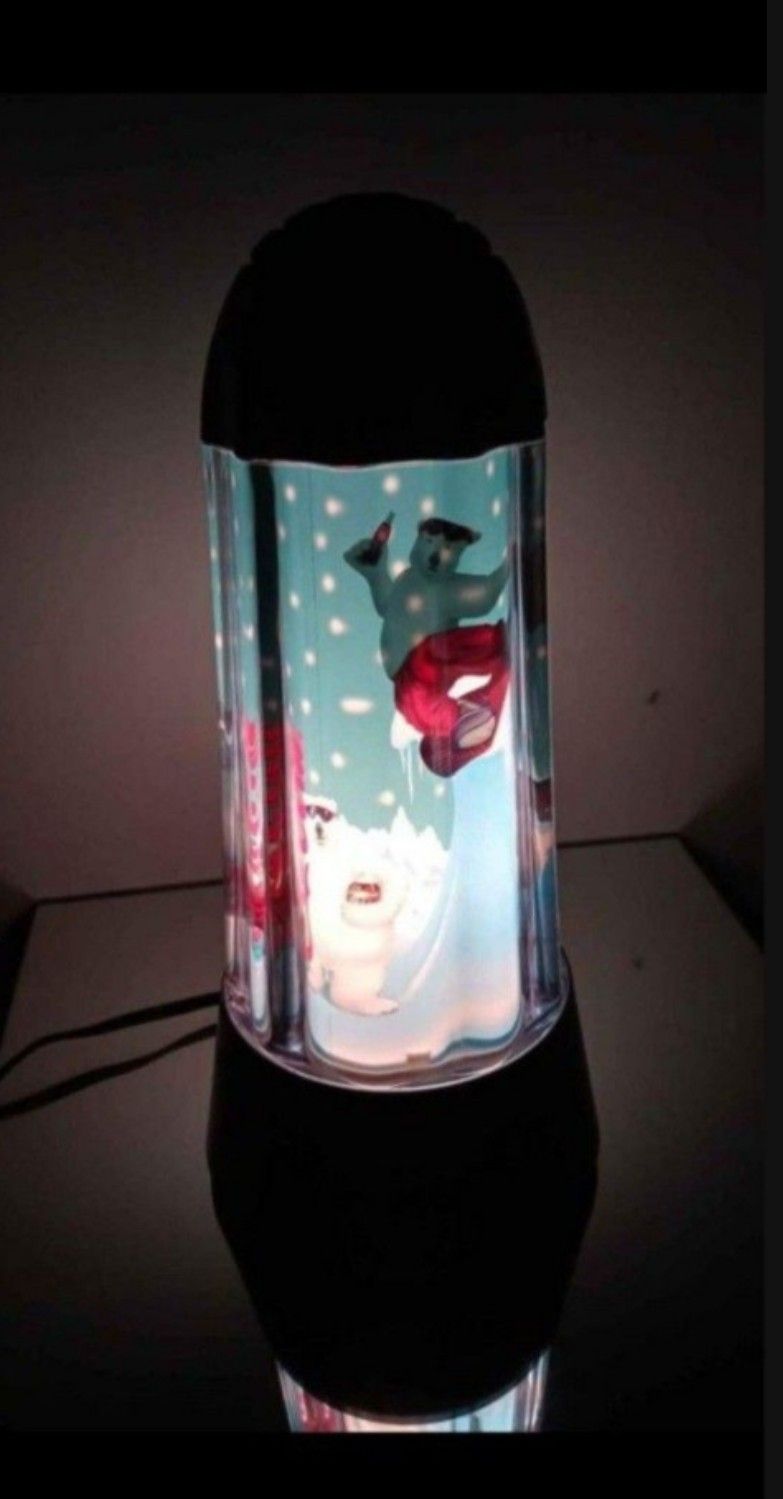 VINTAGE COCA - COLA POLAR BEAR  MOTION LAMP -14"