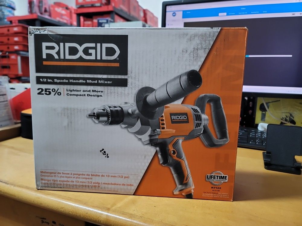 RIDGID
9 Amp Corded 1/2 in. Spade Handle Mud Mixer