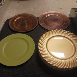 Charger Plates, Assorted Sizes, Colors, Styles