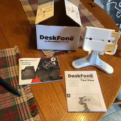Weather Tech white Desk Fone brand new got as a gift never used it.  Adjustable height and width Plainfield, Illinois
