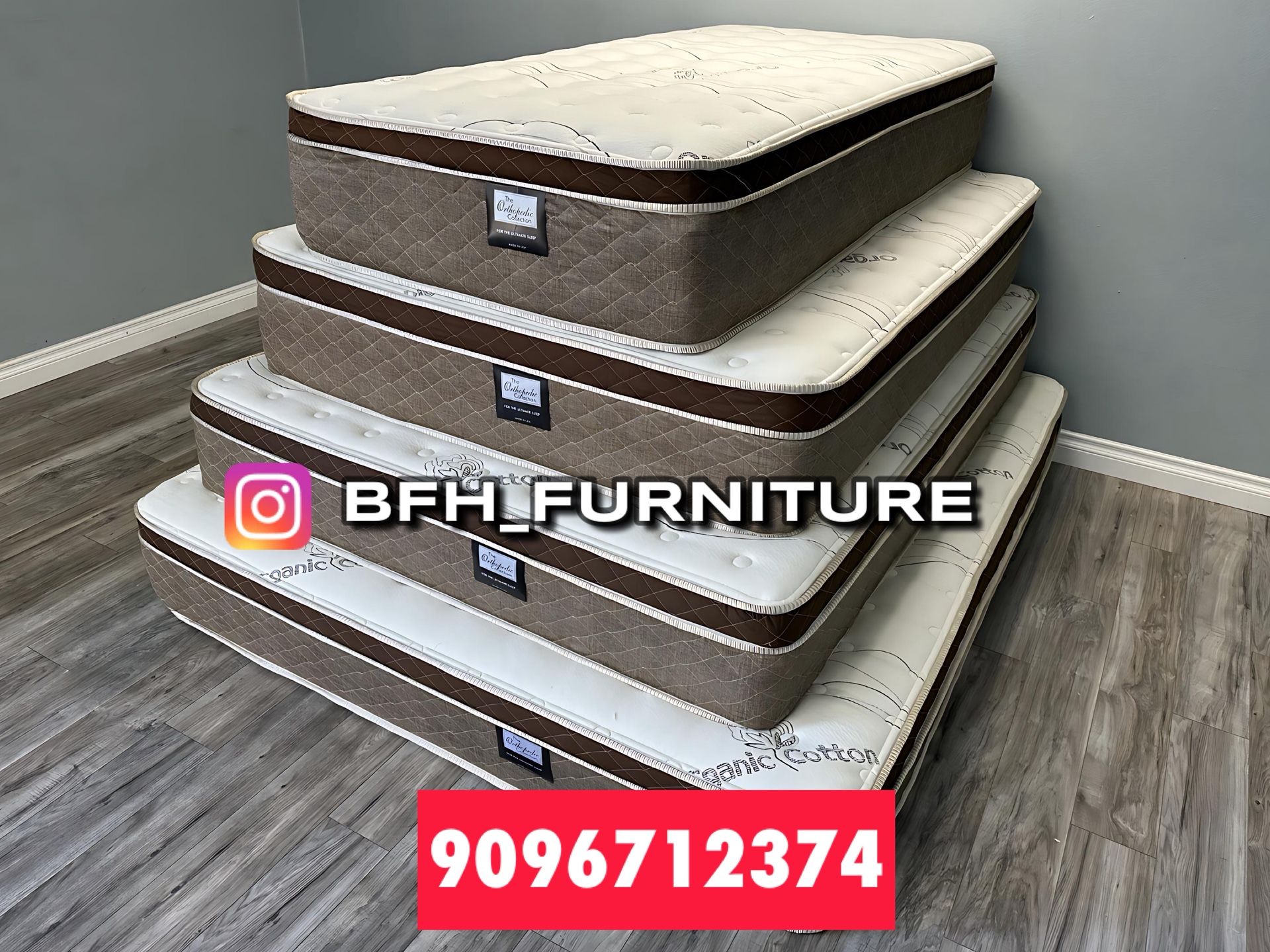 12in Full Size Organic Cloud Comfort Europillow Top Mattress