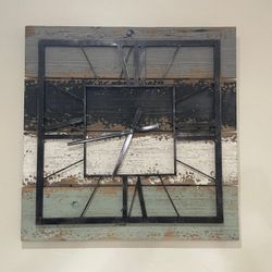 Wall Clock Distressed Wood