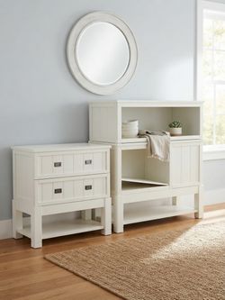 Pottery Barn Pure White Solid Wood Dresser Set