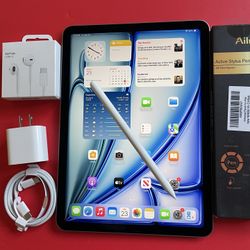 Apple IPad Air 11 (M2 chip / 2024  Model) 128GB  with pen, keyboard case & Accessories 