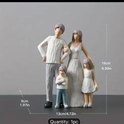 1pc, Family Figurines, Resin Ornament Sculpture