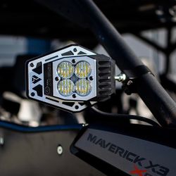 Baja Designs Universal Mirror UTV LED Light Kit 1.75” Mount NightHawk Squadron Sports