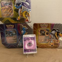 Pokemon TCG 3 Of 4 Art Paradox Destinies Tin