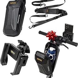 E-Scooter Kit: 3L Waterproof EVA Hard Shell Storage Bag, Scooter Phone Holder