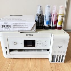 Epson EcoTank ET-2760 Printer Bundle WiFi + Ink Bottles + Paper Ready to Use