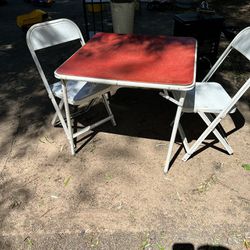 Children’s Table And Chairs Set  Antique 