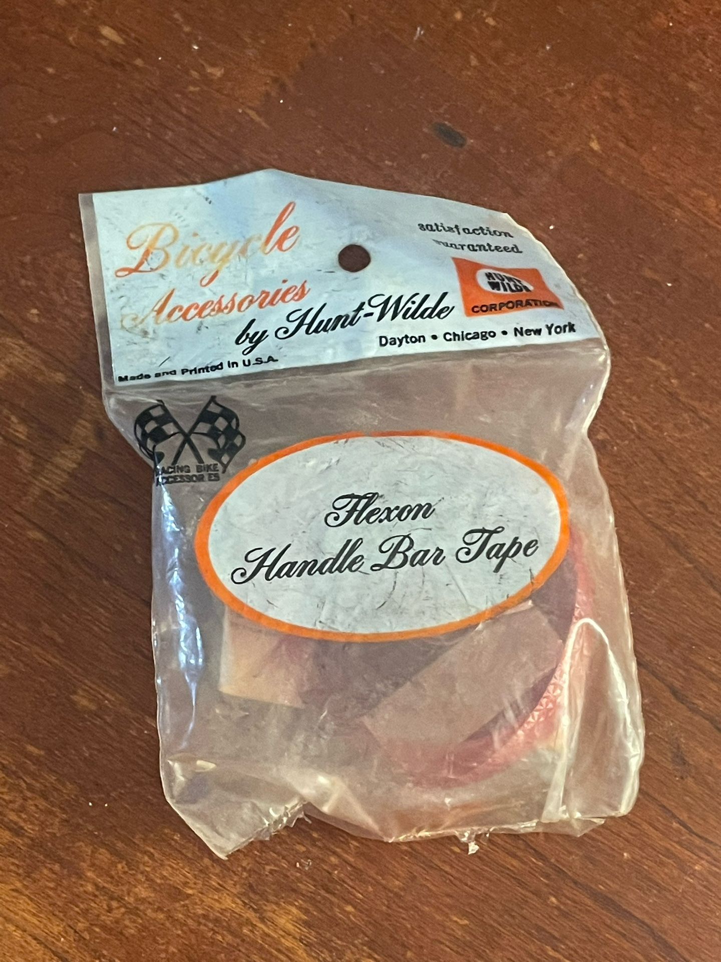 Unopened vintage red Hunt-Wilde Flexon Handlebar Tape