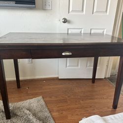 Computer Desk, End Table With Drawers & Lamp