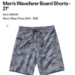 Men's Wavefarer Board Shorts size 32